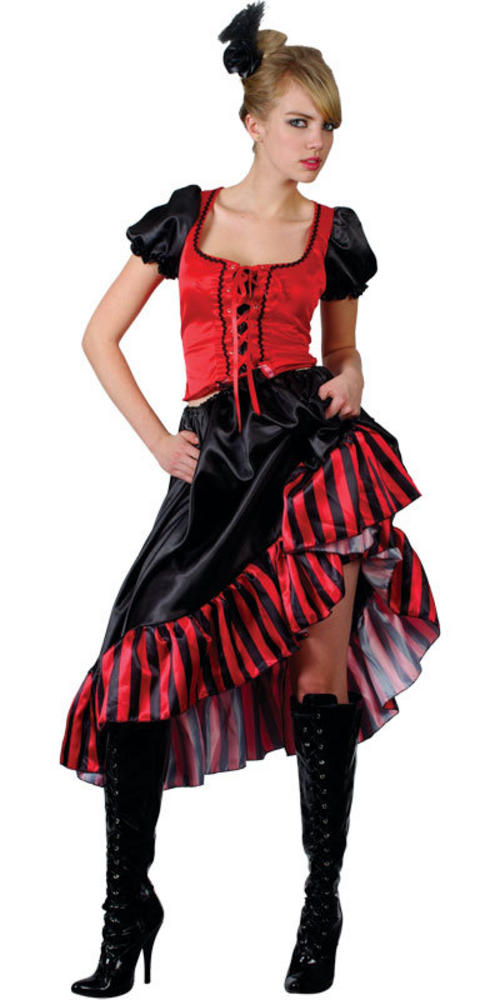 J10 Spanish Mexican Flamenco Senorita Dancer Can Can Saloon Fancy Dress 